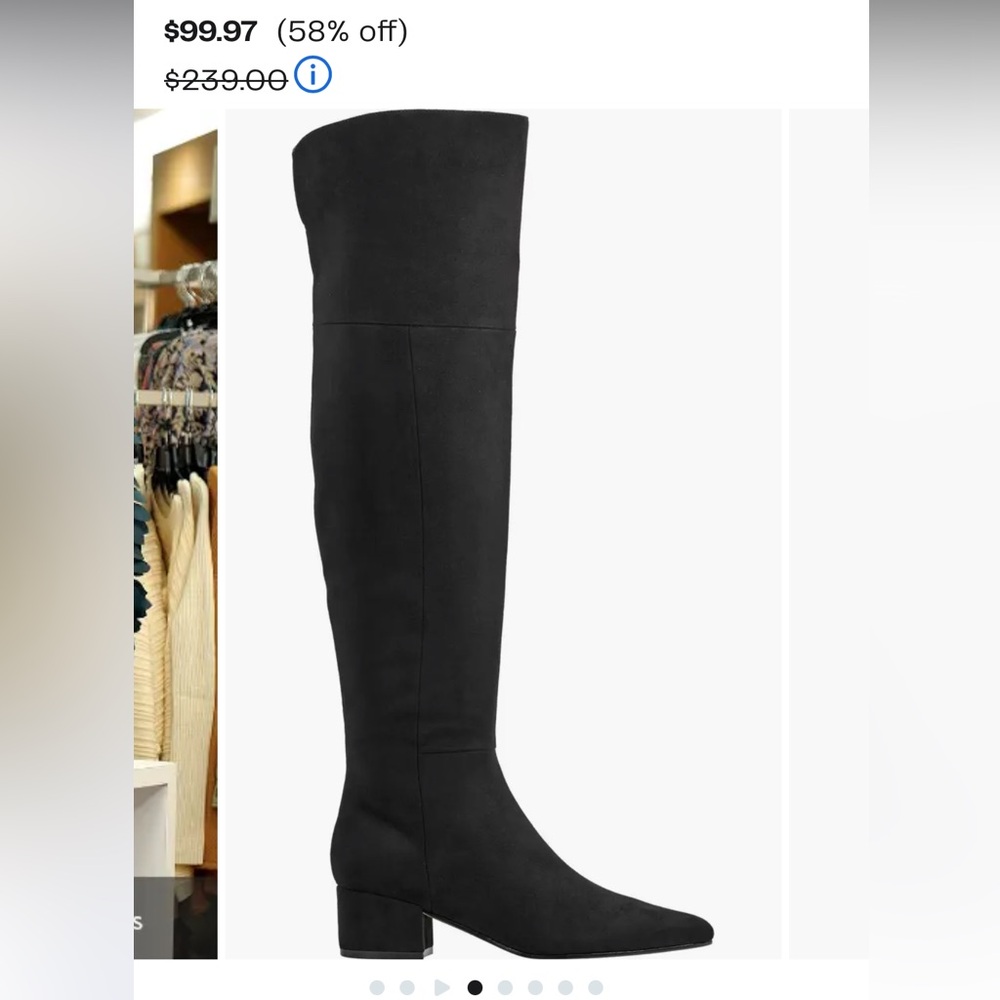 Elegant New in box Marc Fisher Black Women's Over the Knee-High Boots - Picture 3 of 12
